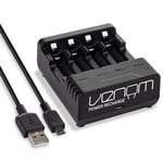 Venom Power Recharge USB Charging Dock for Rechargeable AA and AAA Batteries