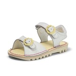 Kickers Infant Girl's Kick Flower Sandal, White, 11 UK Child