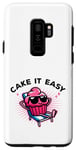 Coque pour Galaxy S9+ Cake It Easy Cute Cupcake Pun Vacay Mode Vacances d'été