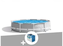 Kit piscine tubulaire Intex Prism Frame ronde 3,66 x 0,76 m + Bâche à bulles