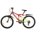 vidaXL Maastopyörä 21 vaihdetta 26 renkaat 49 cm runko punainen