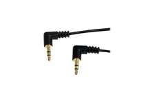 StarTech.com 6 ft. (1.8 m) Right Angle 3.5 mm Audio Cable - 3.5mm Slim Audio Cable - Right Angle - Male/Male - Aux Cable (MU6MMS2RA) - audiokabel - 1.8 m
