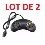2 X Manette contrôleur pour Sega MegaDrive - Master System - Genesis - 6 boutons - Straße Game ®