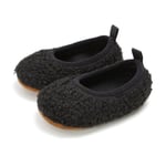 Winter Baby Cotton Warm Soft Sole Plush Prewalker Shoe Black 12-18months