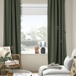 IKEA IKEA MAJGULL mörkläggningsgardiner, 1 par, mörkgrön/med veckband, 145x300 cm 145x300 cm