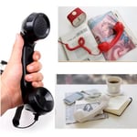 Mobiltelefon lur telefon extern mikrofon retro black