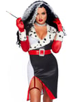 101 Dalmatiner Inspirerad Cruella De Vil Dräkt