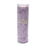 Ljus stearin Lotus,  Violett,  oparfymerat -- 21X6.5 Cm