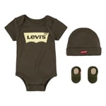 Levis Levi's®Set body med mössa och skor olivgrön 0-6 månader