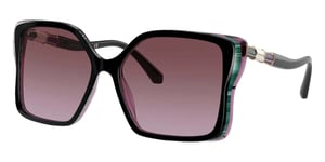 Bvlgari Women's Sunglasses Oversized Butterfly Green/Purple/Black 8229B SOLE 548