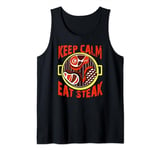 Keep Calm And Eat Steak Design Chef Grill BBQ Master Gift Tank Top
