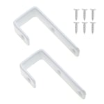 2 x Bed Ladder Hooks J-Hooks for Bunk Beds Loft Beds and Ladders PVC White