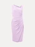 Phase Eight Petite Emmie Pleat Detail Sheath Dress, Crocus Purple 8 female