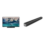 Panasonic 2021 43Inch JX600BZ 4K Ultra HD Smart TV with Dolby Vision & SC-HTB100 Slim Soundbar for Dynamic Sound with Bluetooth, USB, HDMI and AUX- in Connectivity