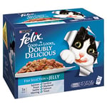 Felix As Good As It Looks Doubly Delicious Cat Food Fish 4 x 12 x 100g (48 Pouches)