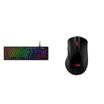 HyperX HX-KB6RDX-FR Alloy Origins, Clavier Gaming mécanique RGB, Red switches & Pulsefire Dart - Souris Gaming sans Fil RGB, Customisation Via Software, 6 Boutons programmables