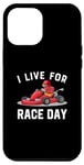 Coque pour iPhone 14 Plus I Live For Race Day Go Kart Racer Race Racing Driving