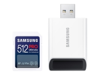 Samsung PRO Ultimate MB-SY512SB - Flash-minneskort - 512 GB - Video Class V30 / UHS-I U3 - SDXC UHS-I - vit