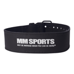 MM Sports Leather Belt PRO - Vektløfterbelte, svart - XL