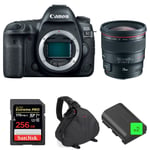 Canon EOS 5D Mark IV + EF 24mm f/1.4L II USM + SanDisk 256GB UHS-I SDXC 170 MB/s + 2 LP-E6N + Sac | Garantie 2 ans
