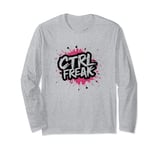 CTRL Freak Splattered Ink Computer Programmer Funny Long Sleeve T-Shirt