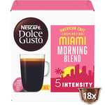 NESCAFE Dolce Gusto Miami Morning Blend , Unflavoured ,18 capsules , 3 Packs , 54 Cups