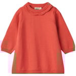 Wheat GOTS Nannie Stickad Baby-klänning Candy Red | Röd | 86 cm
