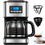 Programmable Filter Coffee Maker with Timer and 1.8L Capacity