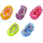 5 Par Moptofflor, Mikrofibertofflor, Mopskor, Golvrengöring