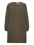 Carla Dress Kort Klänning Khaki Green Lollys Laundry