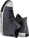 Converse A02406C Chuck Taylor All Star Leather Sherling Grey White UK 3 - 12