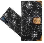 WenTian Sony Xperia L4 Case, CaseExpert® Bling Diamond Flowers Leather Kickstand Flip Wallet Bag Case Cover For Sony Xperia L4