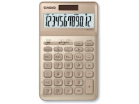 Miniräknare Casio CS-JW-200SC-GD Gold - batteri/solar, grundläggande miniräknare med 12 siffror