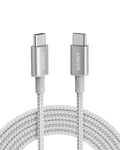 Anker 333 USB C to C Charger Cable (10ft 100W), 2.0 Type 10ft, Silver