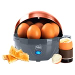 Neo Grey and Copper Electric Egg Cooker Boiler Poacher & Steamer Fits 7 Eggs