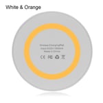 Qi Wireless Charger Phone Charging Pad Ultra Slim White&orange