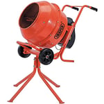 Draper 160L Electric Cement Mixer | 650 W Concrete Mixer | 28RPM Heavy - Duty Mixer | 400 mm Drum Opening | 4 Leg Stand or 2 Wheels | 99511