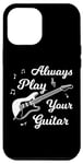 Coque pour iPhone 12 Pro Max Guitariste disant guitare électrique musique rock