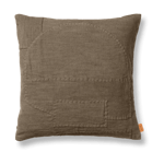 ferm LIVING Darn cushion cover 50x50 cm Dark Taupe
