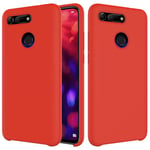 LLLi Mobile Accessories for HUAWEI Solid Color Liquid Silicone Dropproof Protective Case for Huawei Honor View 20(Black) (Color : Red)