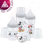 NUK Perfect Match Disney Mickey Starter Baby Bottles Set with Space Soother│EXU