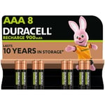 Duracell Rechargeable AAA Batteries (Pack of 8), 900 mAh NiMH, pre-charged, Our No. 1 Longest Lasting Rechargable battery