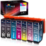 ColoWorld Compatible 378 XL Multipack Ink Cartridges for Epson 378XL 378 Black,Cyan,Magenta,Yellow,LightCyan,LightMagenta with Expression Photo XP-8500 XP-8600 XP-8505 XP-15000 XP-8605 Printer 7-Packs