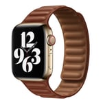 Läderarmband för Apple Watch 44mm 40mm 45mm 41mm 38mm 42mm - Original Magnetiskt Loop Armband för iWatch Serie 3 5 4 6 SE 7
