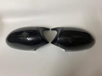 ZHAOOP Rearview Mirror 2PCS Fit ，For ，For BMW 1 3 Series E81 E82 E87 E88 E90 E91 E92 E93 Car Side Wing Mirror Cover Rear-View Caps Black Types (Color : Black Right)-Carbon Fiber