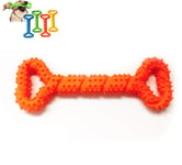 Big Bargain Store 33×12CM Safe 100% Non Toxic Puppy Teething Clean Interactive Training Tool Indestructible Pet Toys for Large Dogs Chew Toy Durable Bone Shape Tug of War Toy Orange