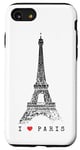Coque pour iPhone SE (2020) / 7 / 8 Paris Tour Eiffel Vintage Skyline Love France Eiffel Tower