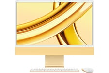 iMac Apple iMac 24'' 512 Go SSD 8 Go RAM Puce M3 CPU 8 coeurs GPU 10 coeurs Jaune Nouveau