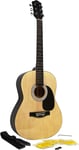 Martin Smith Acoustic Guitar with Guitar Strings, Guitar Plectrums & Guitar Stra