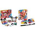 LEGO 41964 DOTS Disney Mickey & Minnie Mouse Back-to-School Project Box, 6in1 Toy Crafts Set with Bag Tags & 41947 DOTS Disney Mickey & Friends Bracelets Mega Pack 5in1 Crafts Set
